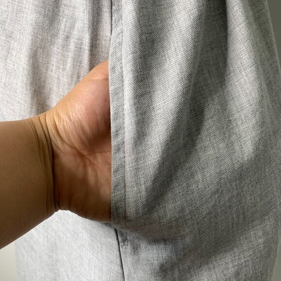 NWT Bohelle Women's Gray Long Sleeve Midi Mock Neck Cotton Dress Size 42 / M - Picture 11 of 15
